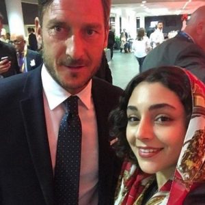 سلفی خانم بازیگر ایرانی با فوتبالیست مشهور ایتالیایی