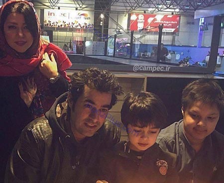 تفریح شهاب حسینی در کنار همسر و فرزندانش