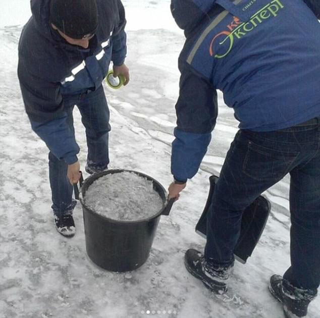 بارش برف سیاه در قزاقستان