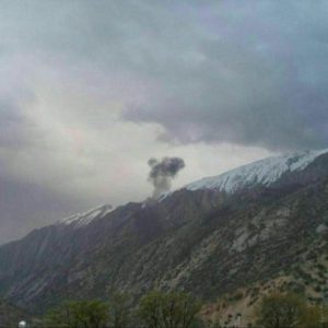 اولین عکس از لحظه سقوط هواپیمای ترک در اطراف روستای دورک+جزییات سقوط
