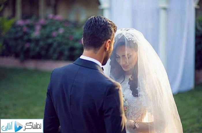 تصویری متفاوت از لژیونر فوتبال ایران و همسرش در مراسم ازدواجشان